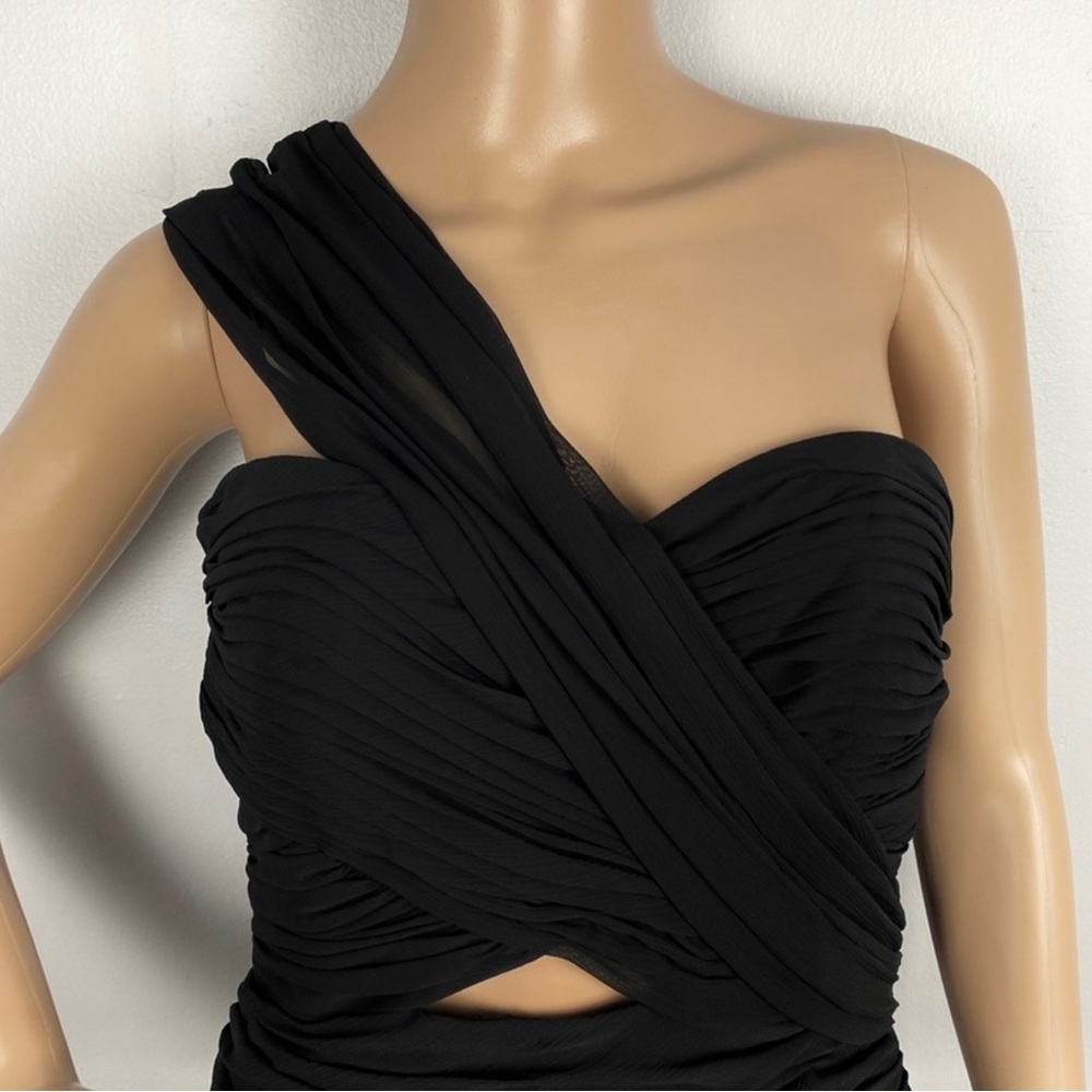 NEW JILL JILL STUART BLACK CHIFFON MINI DRESS - Picture 3 of 7